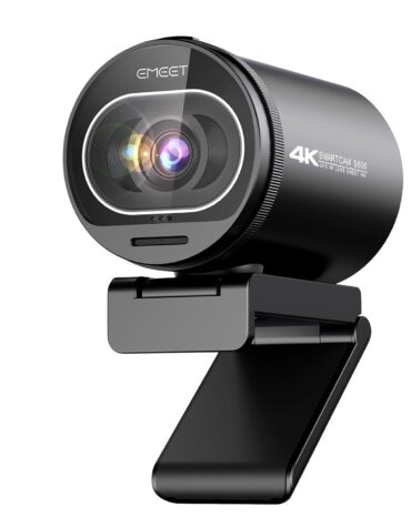 eMeet S600 4K Webcam for Streaming - Sony 1/2.5'' Sensor, PDAF Autofocus, 1080P@60FPS, 2 Noise Reduction Mics, Built-in Privacy Cover, 40°-73° FOV, Streaming Camera for Live Commerce/Gaming/Beauty