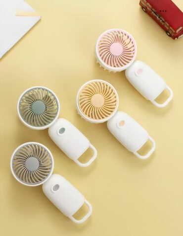 THE VENTI USB Rechargeable Mini Portable Hand Fan With Noise Cancelling Design Battery Operated Personal Fan for Women,Office,Travel,Mini USB Desk Fan for Home,Kitchen(L-618) Birthday Return Gift