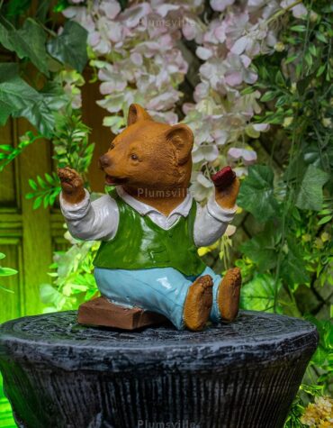 plumsville Swing Bear| Home Decor, Living Room, Office Table showpiece| showpiece | showpiece Gift | showpiece for Home Decoration | Kids Gift Item |